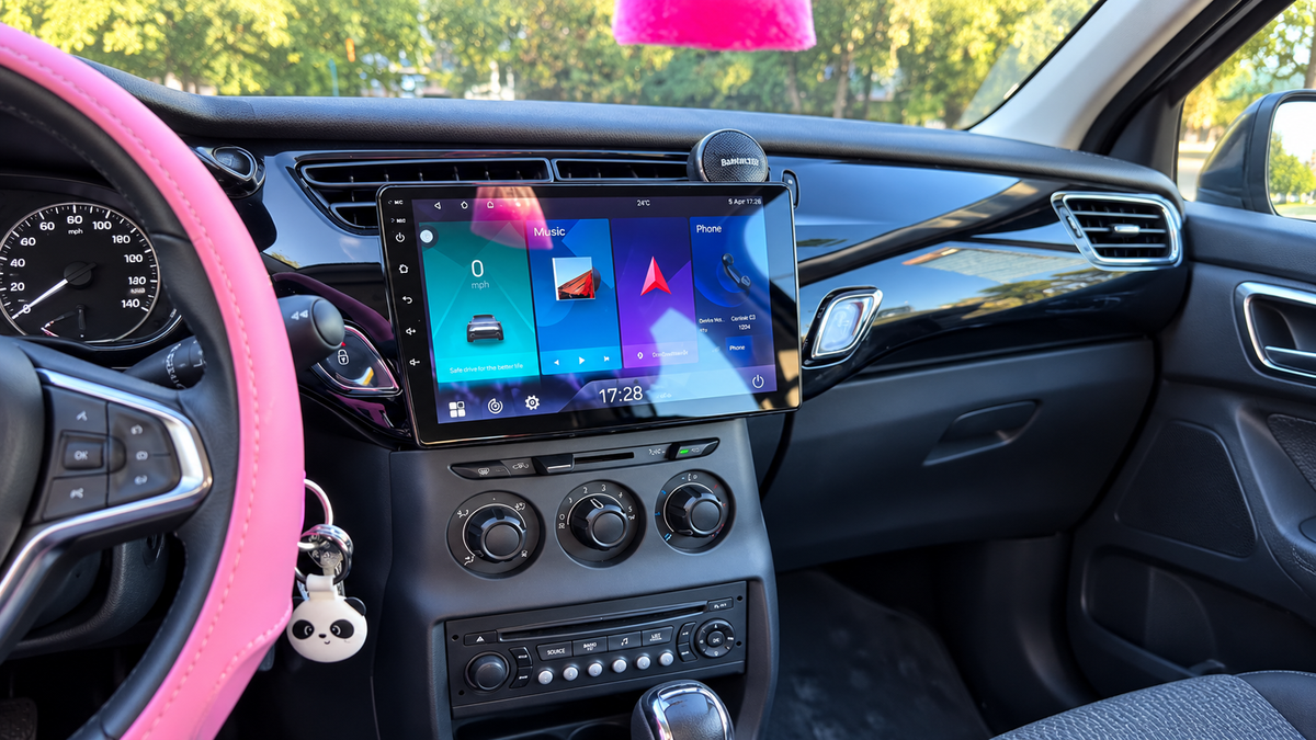 Peugeot 207 2006–2015 dashboard met Apple CarPlay en Android Auto 9 inch autoradio