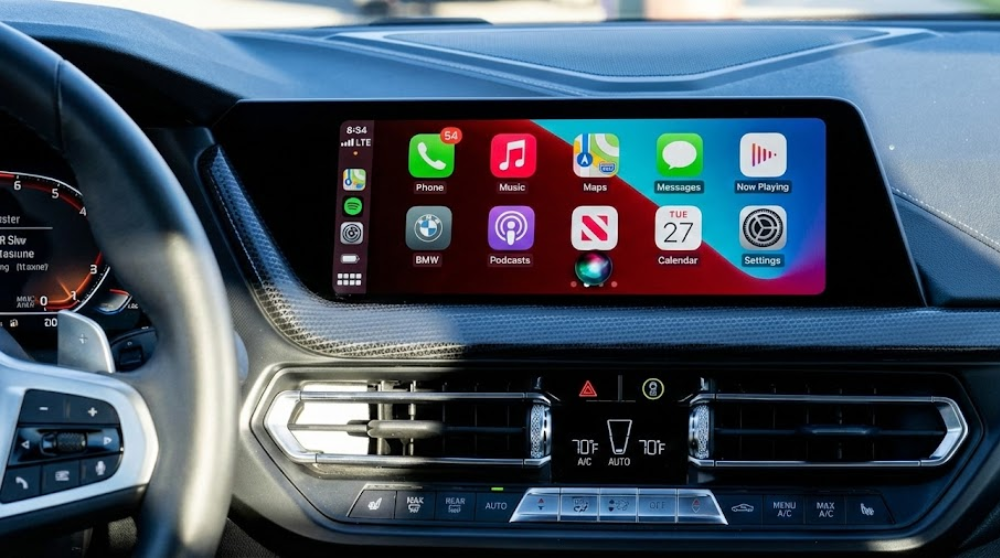 BMW CarPlay module op origineel iDrive scherm met Apple CarPlay en Android Auto