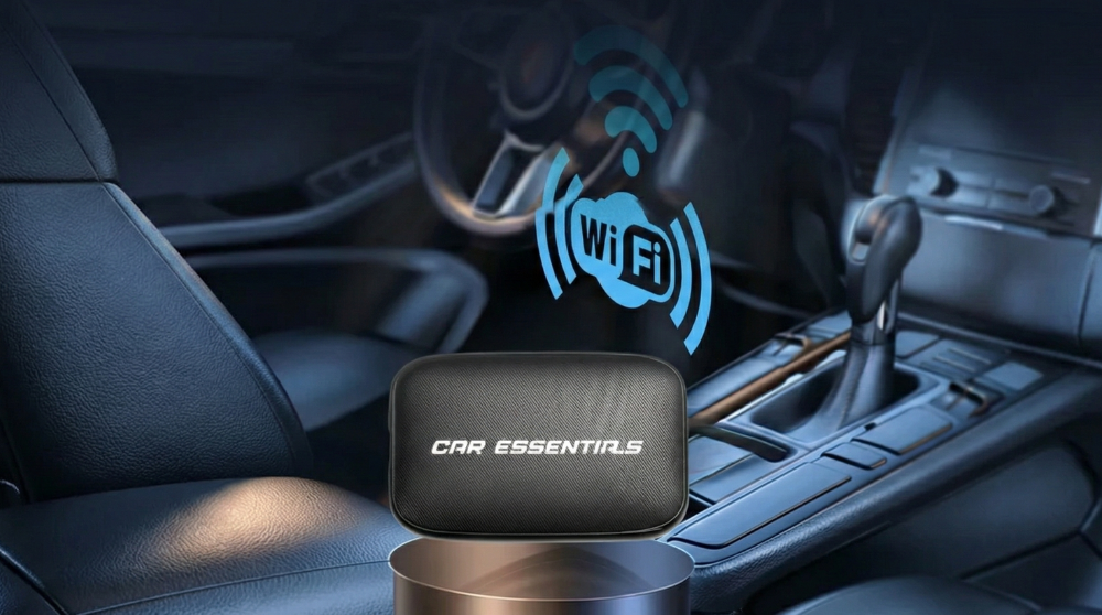 CarPlay AI Box Pro in auto middenconsole voor het streamen van YouTube en Netflix