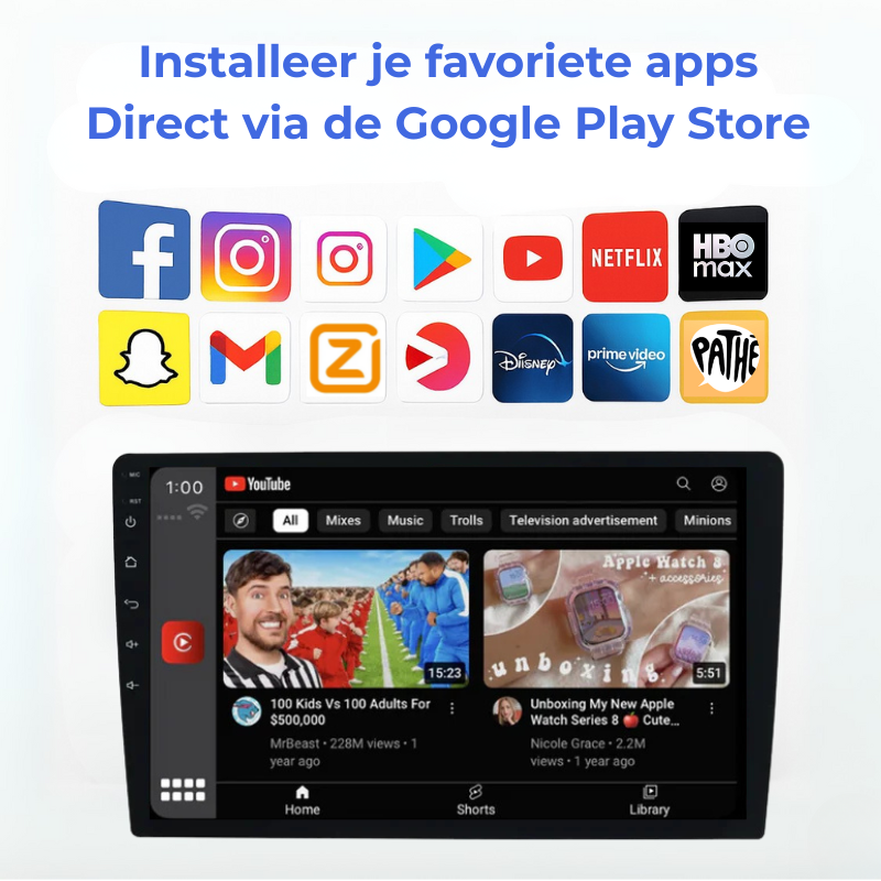 Fiat 500 (2007-2015) - Apple CarPlay / Android Auto