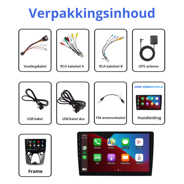Apple CarPlay / Android Auto - Toyota Aygo - Peugeot 108 - Citroën C1 (2014-2021)