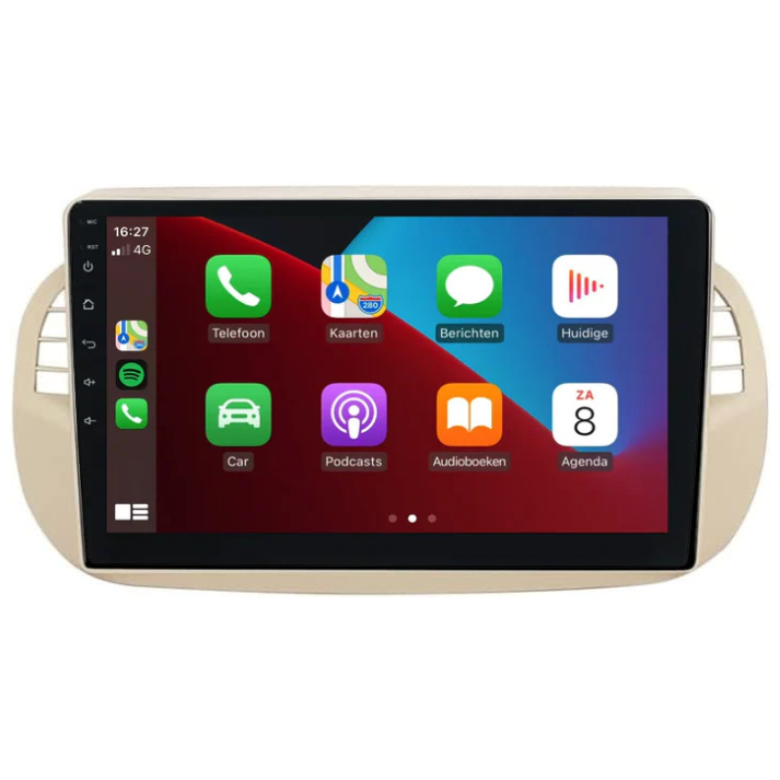 Fiat 500 Apple CarPlay en Android Auto radio