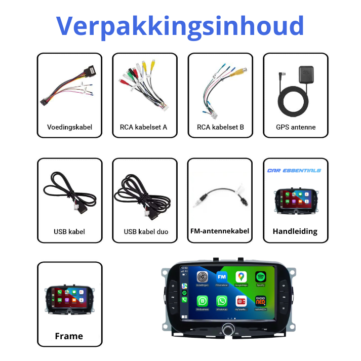 Fiat 500 (2016-2019) | Apple CarPlay & Android Auto