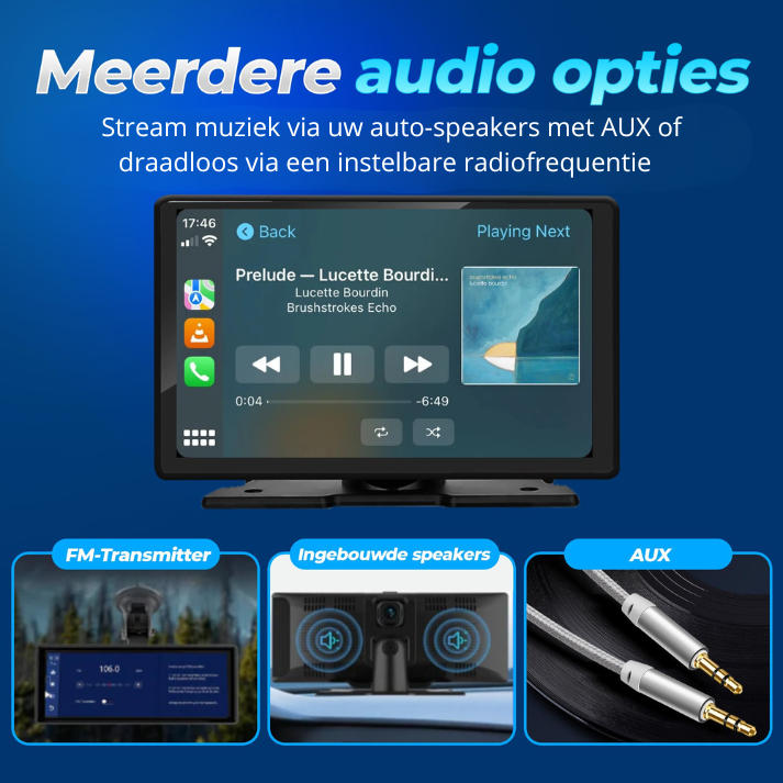 9 inch android scherm auto – ideaal voor muziek, bellen en navigatie via CarPlay