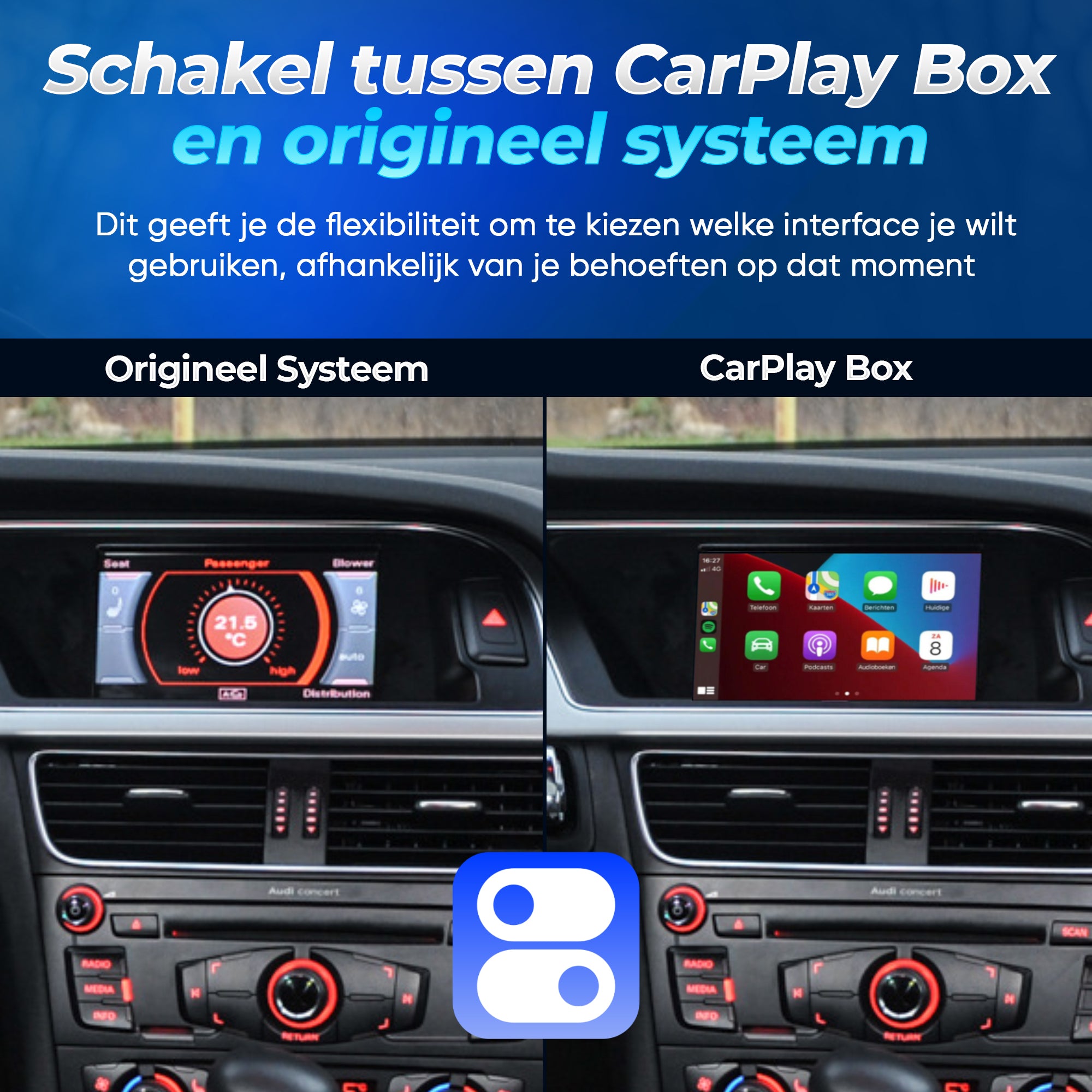 Upgrade je Audi met Android Auto en Apple CarPlay via CarPlay Box
