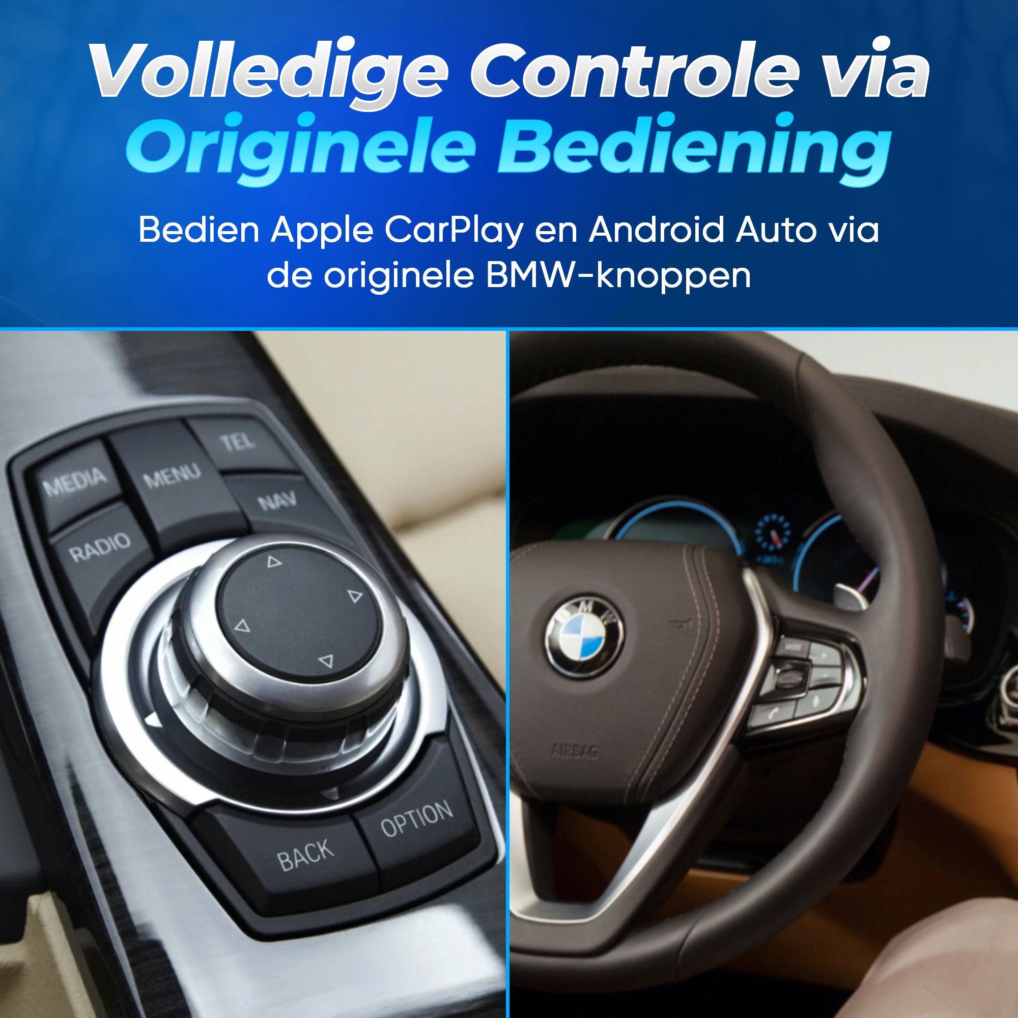 BMW CarPlay Box ondersteunt Android Auto en Apple CarPlay in BMW voertuige