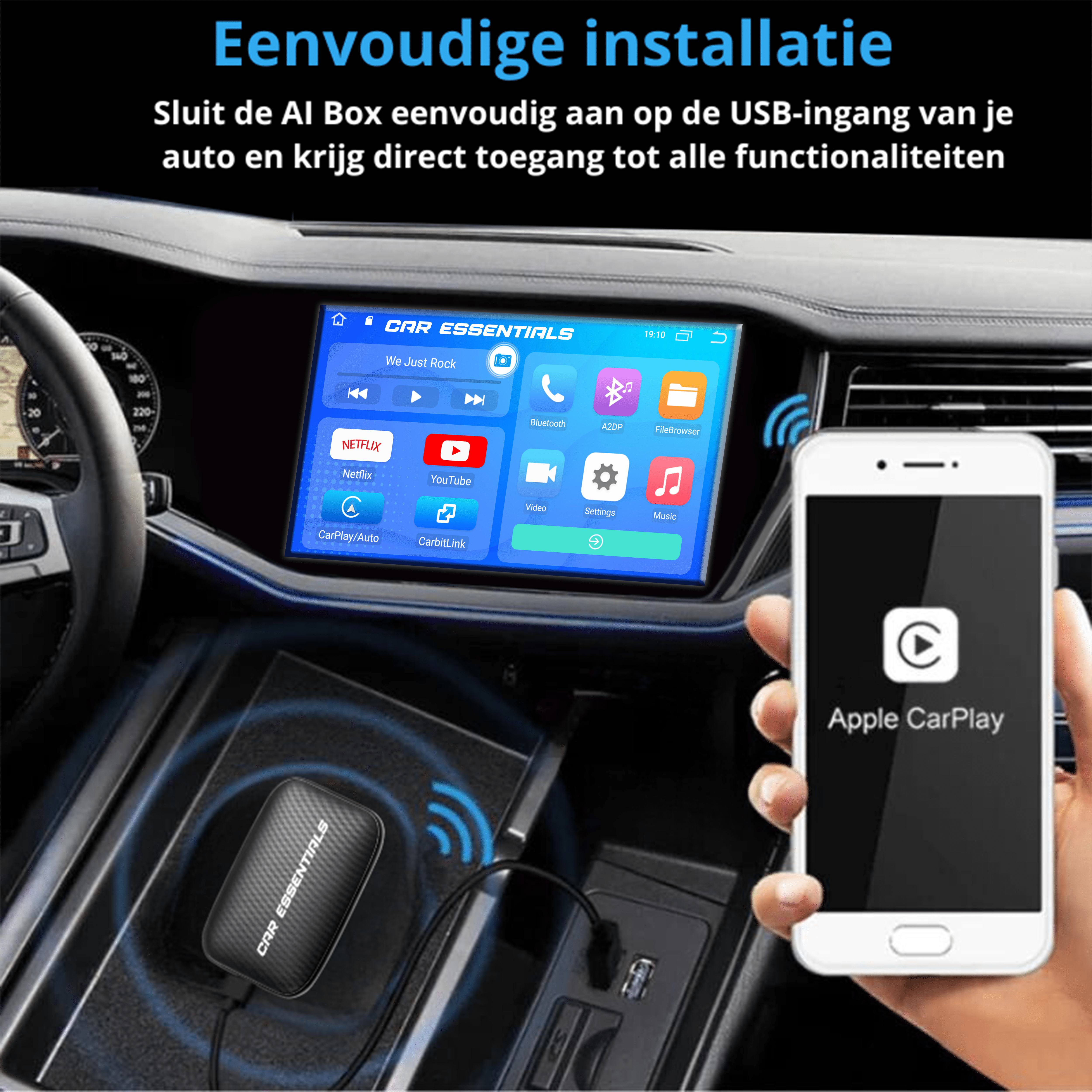 CarPlay AI Box voor eenvoudig streamen van YouTube en Netflix rechtstreeks vanaf het dashboard