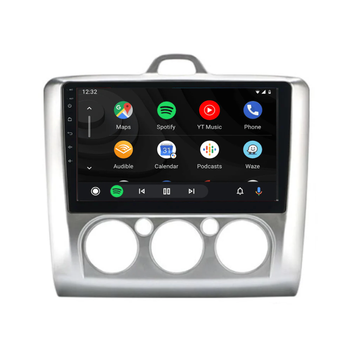 Android Auto multimediaradio in Ford Focus 2004-2010 met moderne smartphonekoppeling.