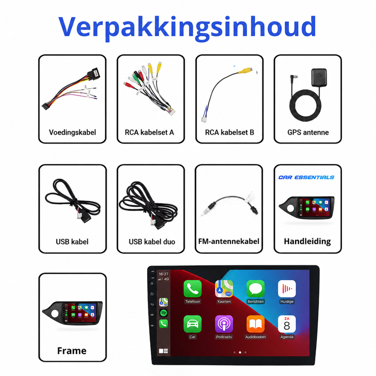 Nederlandstalige installatiehandleiding bij de Kia Ceed CarPlay radio