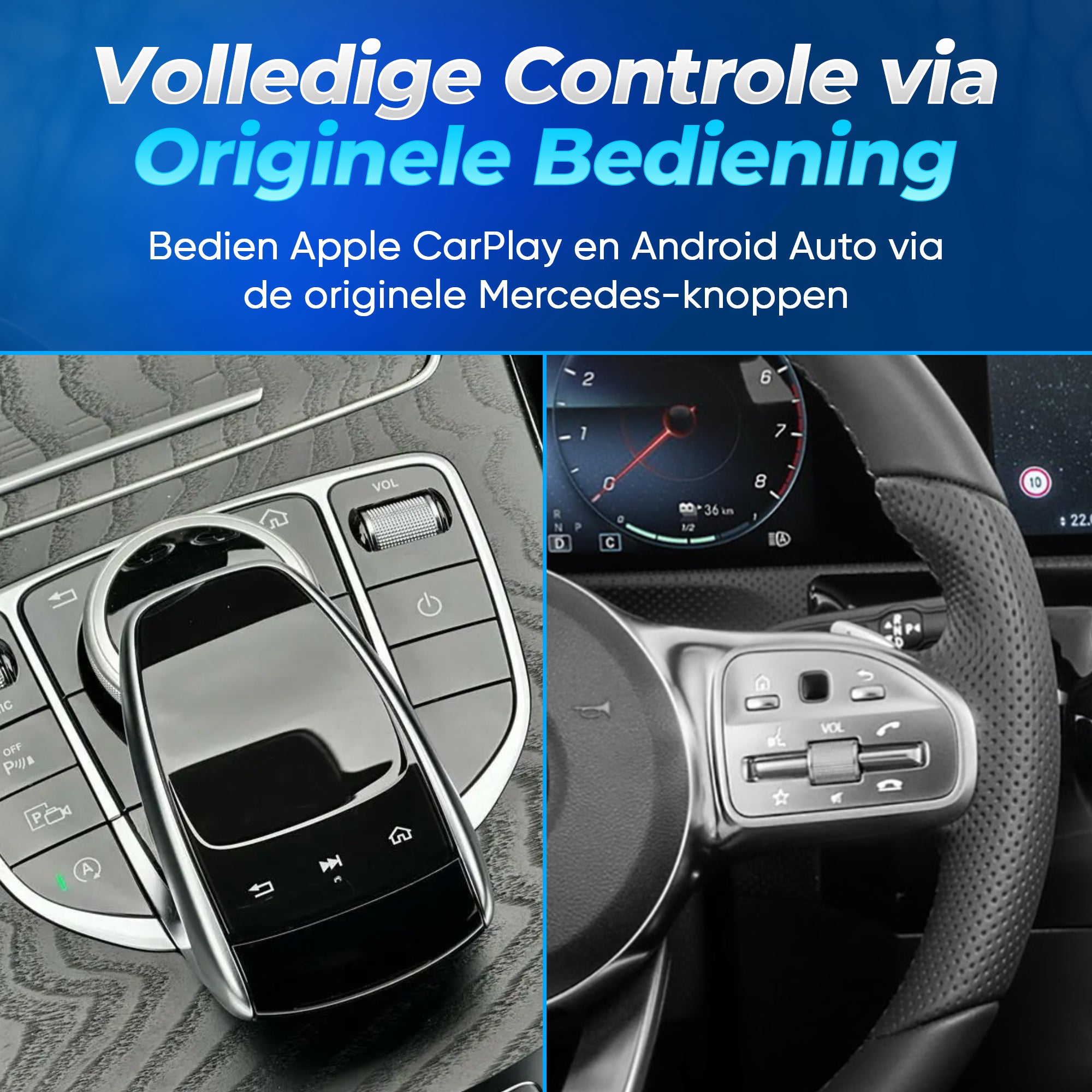 Mercedes Apple CarPlay en Android Auto integratie