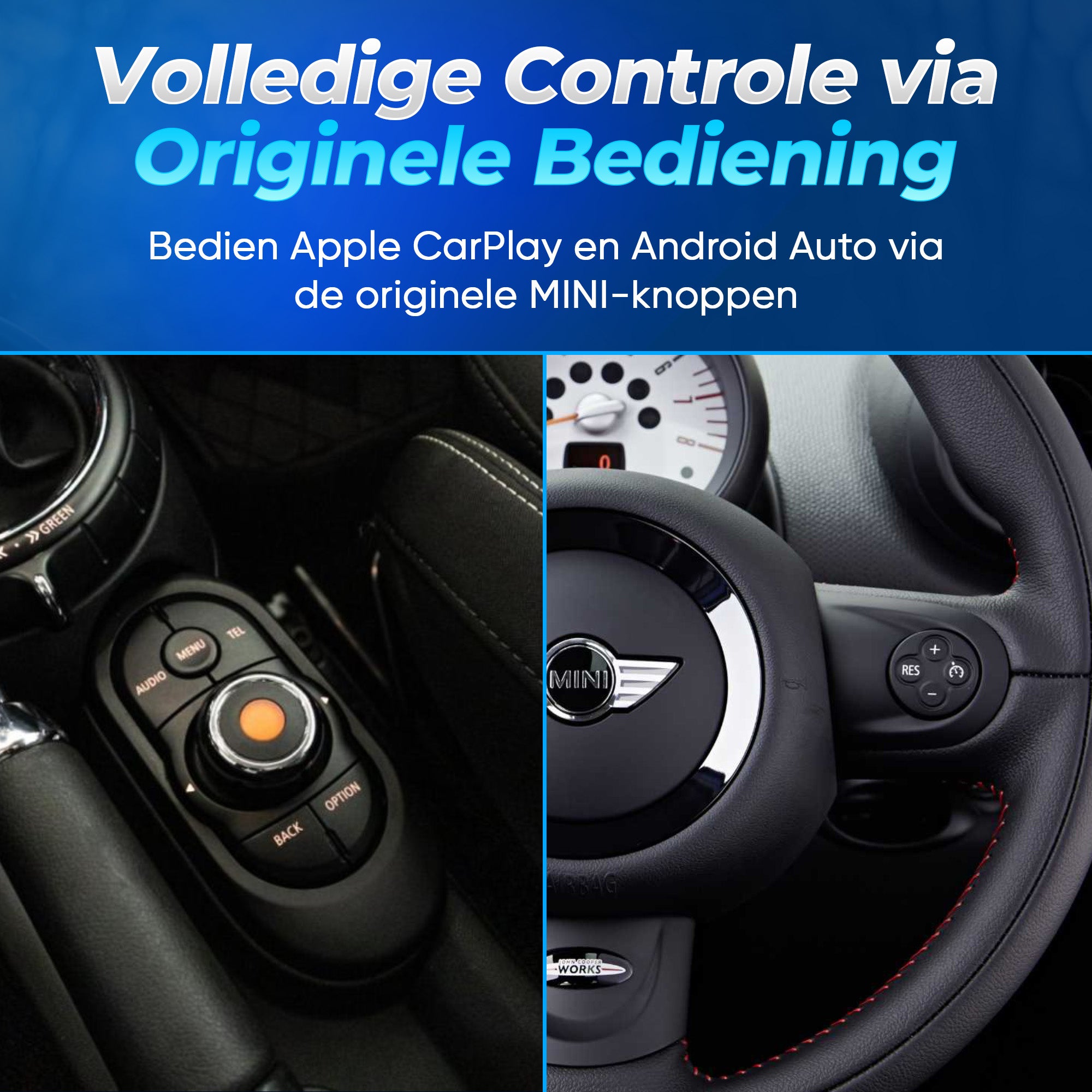 Upgrade je MINI met Android Auto en Apple CarPlay via CarPlay Box