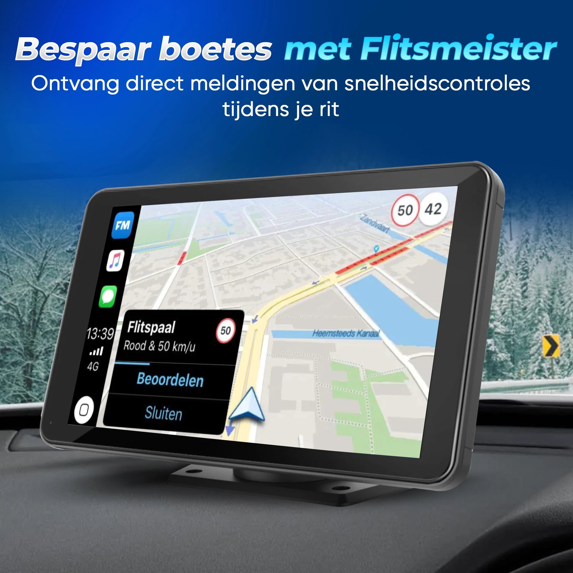 Navigatiescherm auto 9 inch met Apple CarPlay en Android Auto – haarscherp beeld