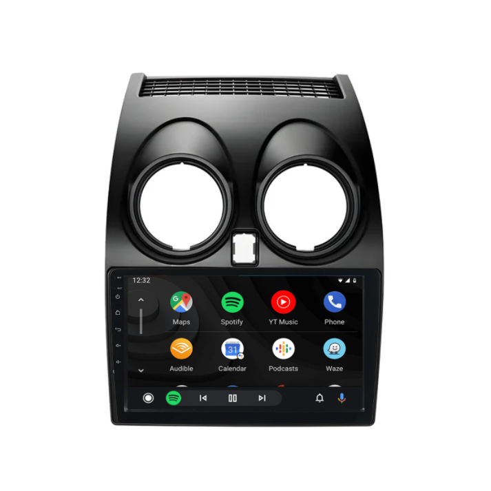 Android Auto inbouwframe voor Nissan Qashqai 2006–2013 inclusief touchscreen display.