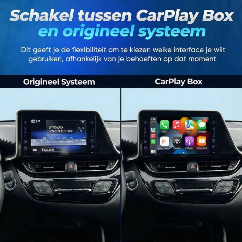 Draadloze CarPlay box voor Toyota – plug-and-play oplossing