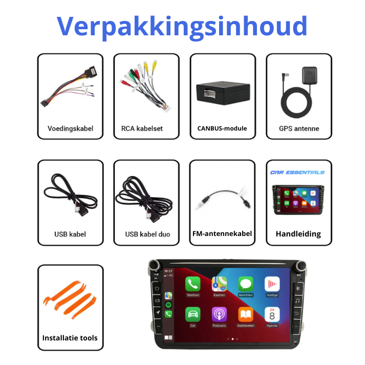 Apple CarPlay en Android Auto radio voor Volkswagen, Seat en Skoda