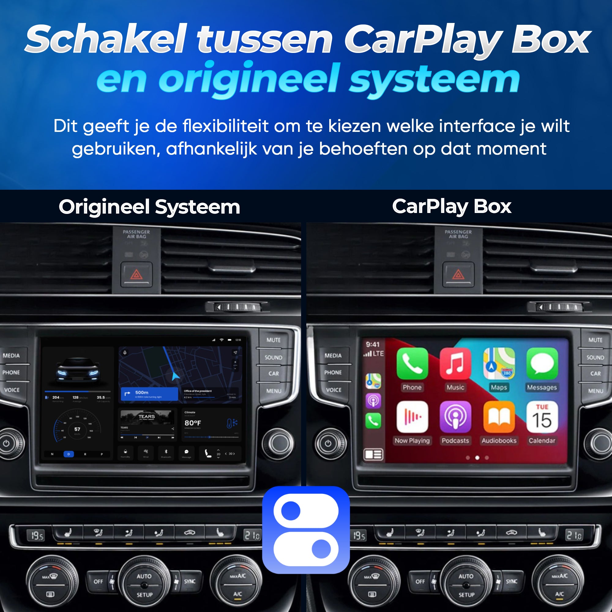 Volkswagen Tiguan CarPlay Box – draadloze Apple CarPlay en Android Auto