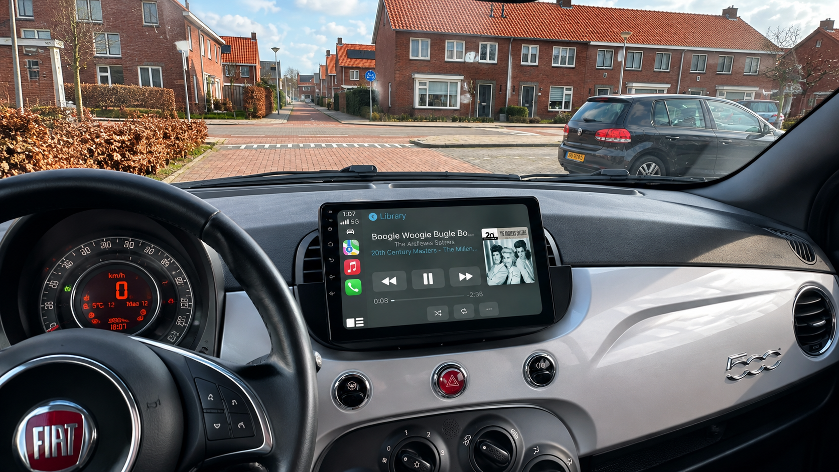 Apple CarPlay & Android Auto radio inbouwen in je Fiat 500