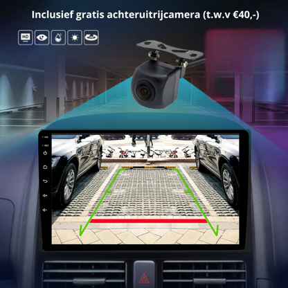 10 inch 2din autoradio met Android-systeem, ondersteund door DAB+, CarPlay en ingebouwde navigatie voor optimaal gebruiksgemak