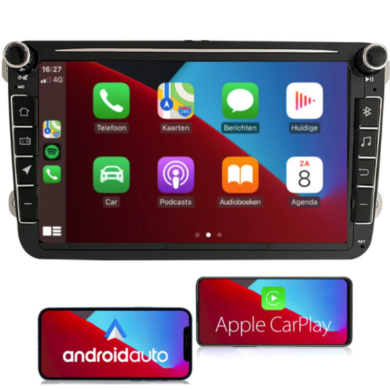 Apple CarPlay / Android Auto Inbouwscherm 8 inch Car Essentials
