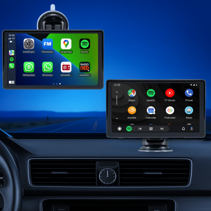 7 inch CarPlay scherm met Apple CarPlay en Android Auto – compact navigatiescherm auto