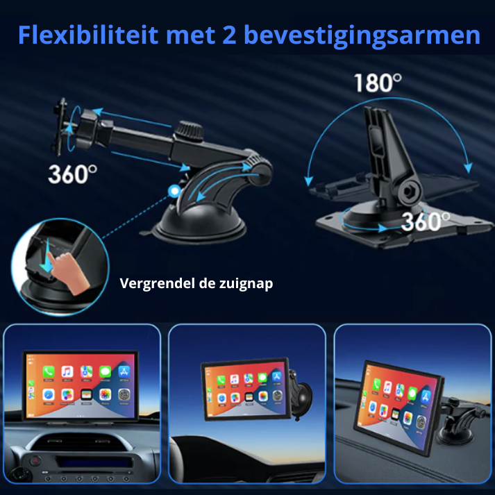 9 inch multimedia systeem met Apple CarPlay en Android Auto, inclusief navigatie en spraakbesturing