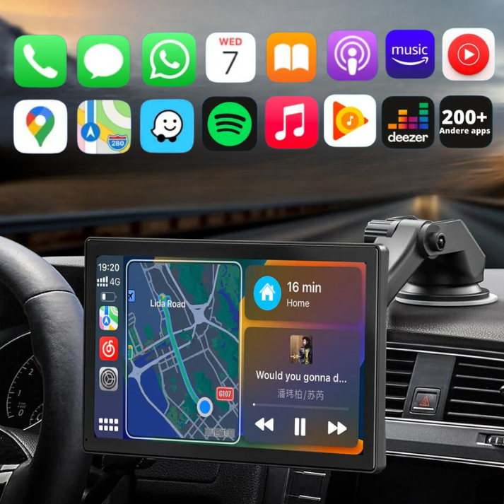 9 inch touchscreen met naadloze integratie van Apple CarPlay en Android Auto voor rijgemak