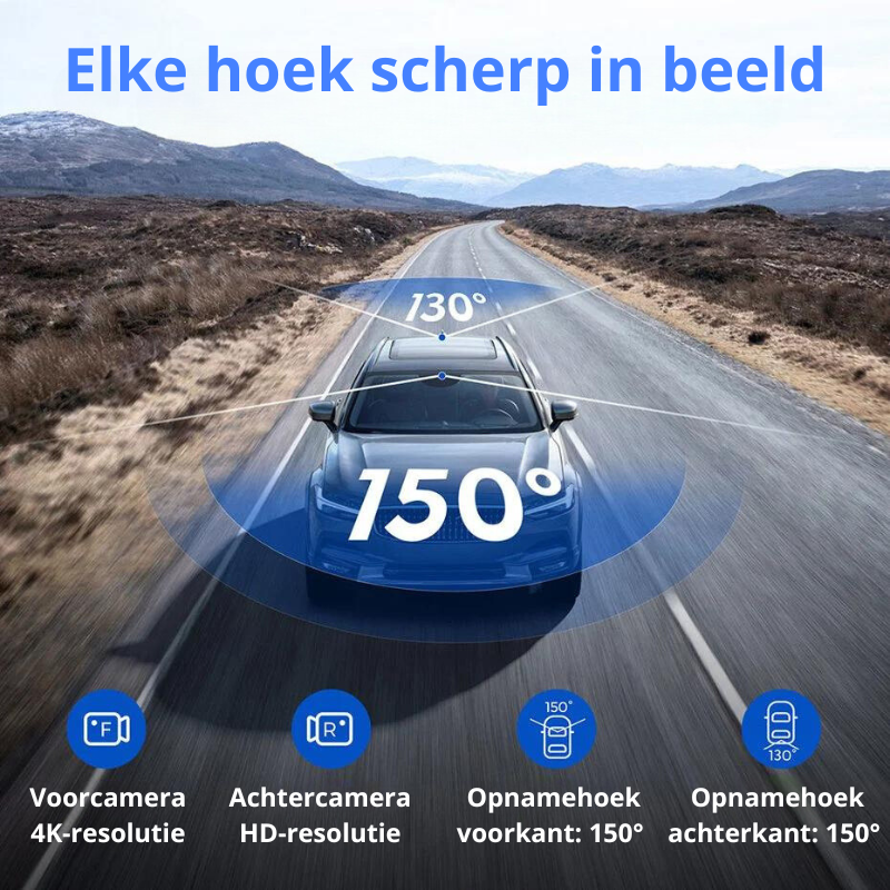Achteruitrijcamera spiegel in 4k resolutie