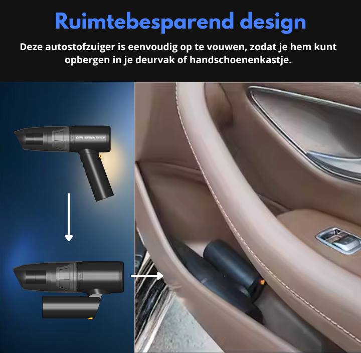 Draadloze Auto Stofzuiger - Zwart
