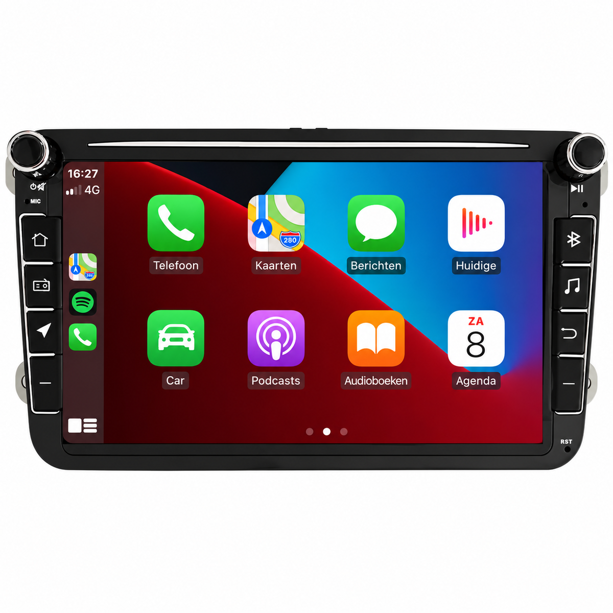 Apple Carplay en Android Auto 2din autoradio voor Volkswagen, Seat en Skoda