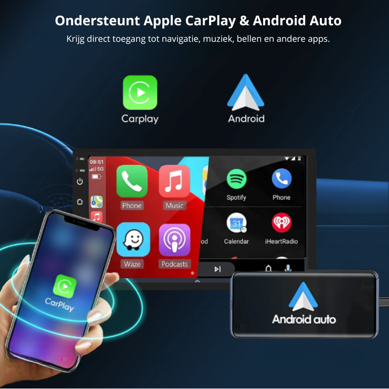 Autoradio 1 Din avec Carplay sans Fil & Android Auto - Radio à écran Autoradio 1 Din avec Carplay sans Fil & Android Auto - Radio à écran