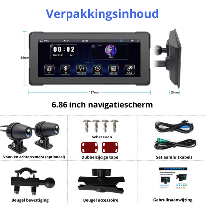 Helder en krasbestendig motor navigatiescherm met Apple CarPlay en Android Auto voor maximale zichtbaarheid
