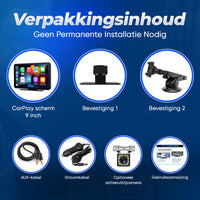 Android scherm auto 9 inch met Apple CarPlay – multimedia en navigatie in één systeem