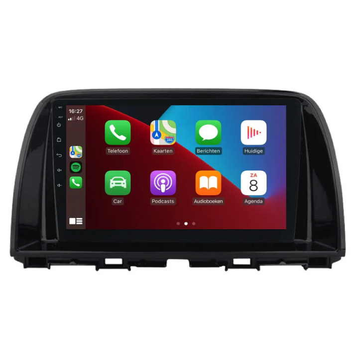 Apple CarPlay Mazda CX5 multimediasysteem met Android Auto en ingebouwde navigatie.