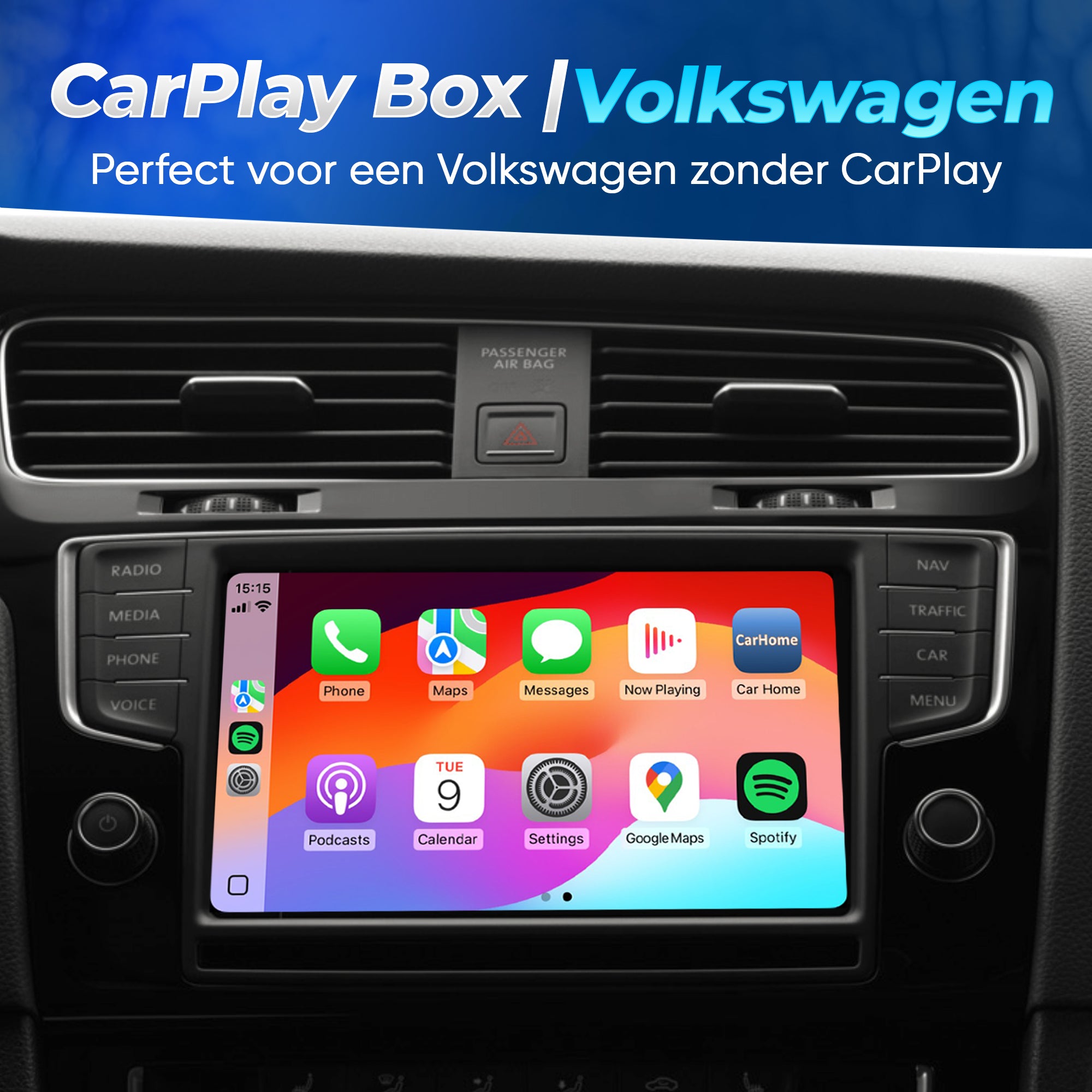 Apple CarPlay Volkswagen Golf Box – draadloze Android Auto en CarPlay integratie