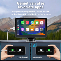 Apple CarPlay en Android Auto scherm voor eenvoudig verbinden van smartphones met de auto.