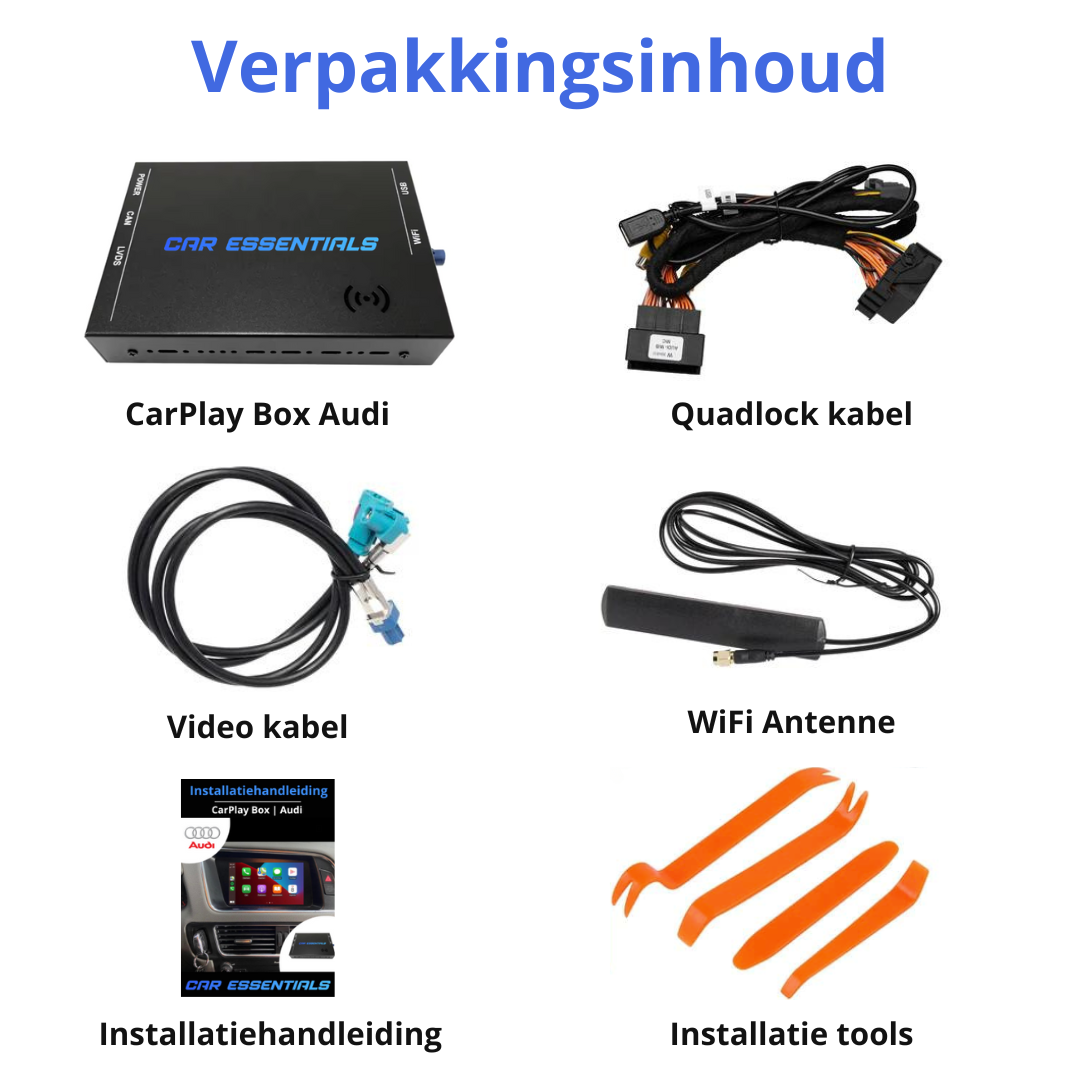 Originele Audi scherm toegang tot Apple CarPlay en Android Auto met onze CarPlay Box