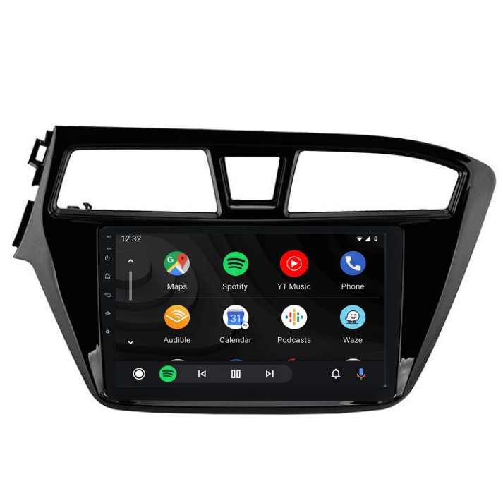 Android Auto compatibele CarPlay-radio voor Hyundai i20 met helder navigatie- en appdisplay.