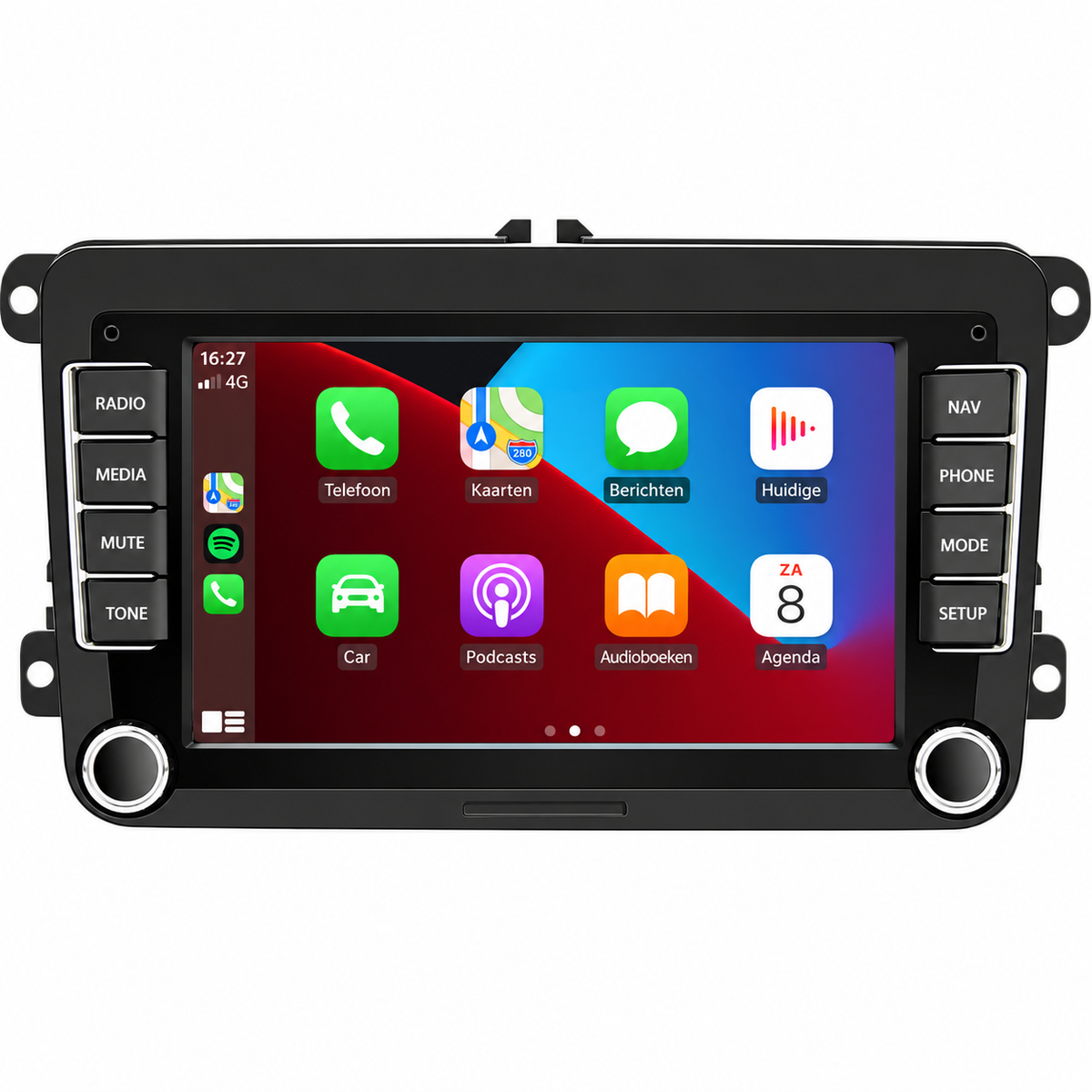 CarPlay autoradio met touchscreen voor Volkswagen met Apple CarPlay interface