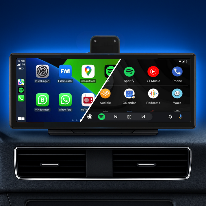 CarPlay scherm met dashcam – Apple CarPlay scherm en Android Auto scherm in één