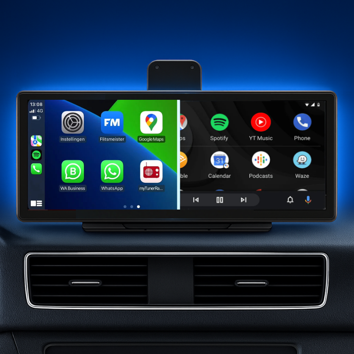 CarPlay scherm met dashcam – Apple CarPlay scherm en Android Auto scherm in één
