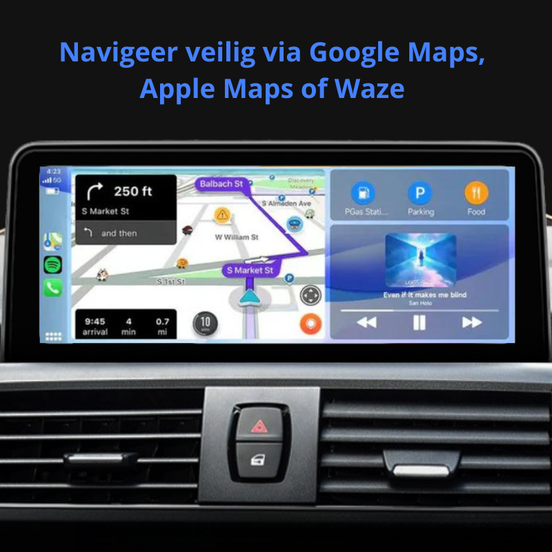 CarPlay Box voor BMW biedt Apple CarPlay en Android Auto functionaliteit via het fabrieksdisplay