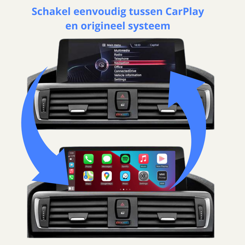 BMW CarPlay Box biedt naadloze integratie van Apple CarPlay en Android Auto op het originele scherm