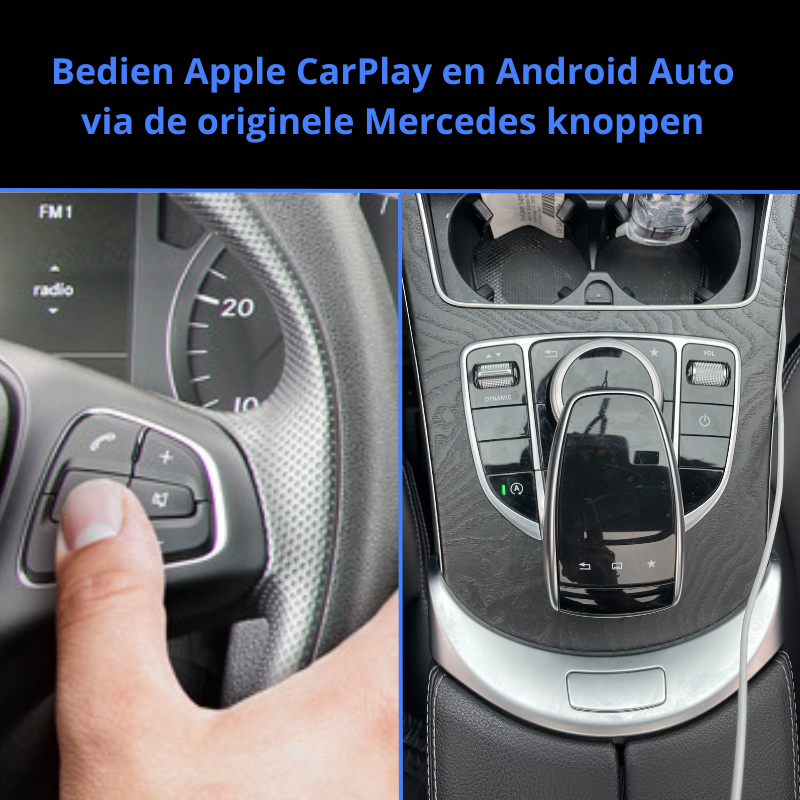 Transformeer je Mercedes dashboard met Apple CarPlay en Android Auto via de CarPlay Box