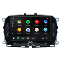 Android Auto touchscreen radio voor Fiat 500 2016-2022 met snelle smartphonekoppeling.