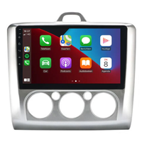 Apple CarPlay en Android Auto multimediaradio in Ford Focus 2004-2010 met moderne smartphonekoppeling.