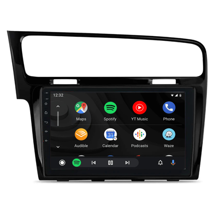 Android Auto interface op het scherm van een Golf 7 radio