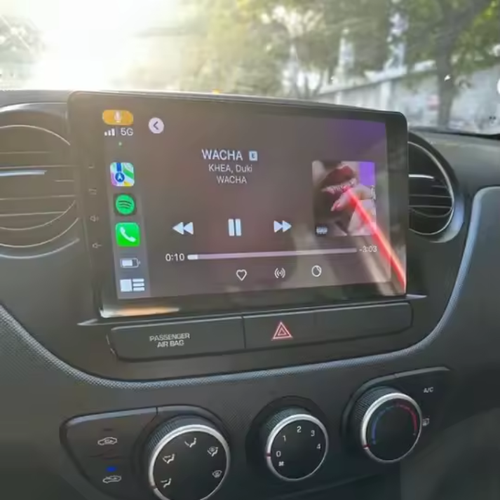 Android Auto scherm ingebouwd in Hyundai i10 2013-2019.