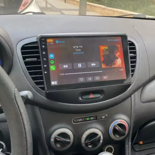 Touchscreen multimedia-upgrade met Apple CarPlay voor Hyundai i10, inclusief stabiele Bluetooth en WiFi.