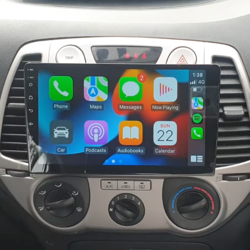 Android Auto navigatie actief in de Hyundai i20 voor duidelijke routeweergave.