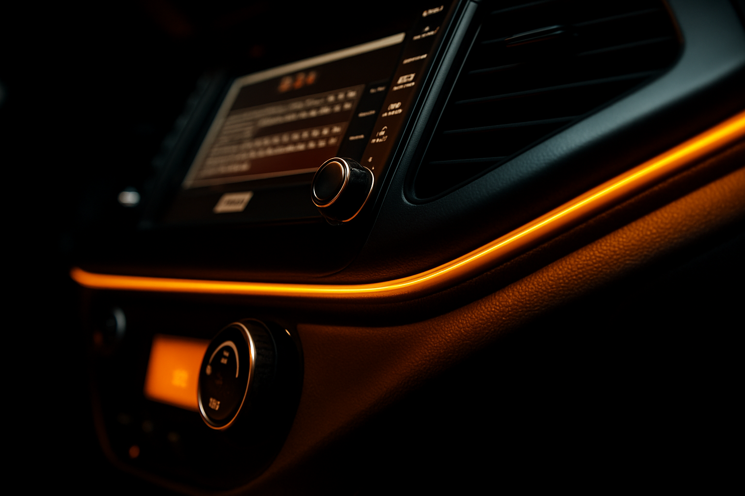 Eenvoudige installatie van een 12V LED strip voor interieurverlichting in de auto